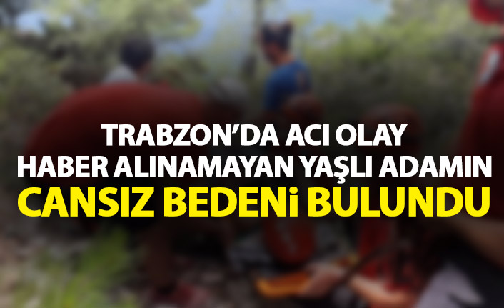 Trabzon'da acı olay! Yaşlı adam ölü bulundu