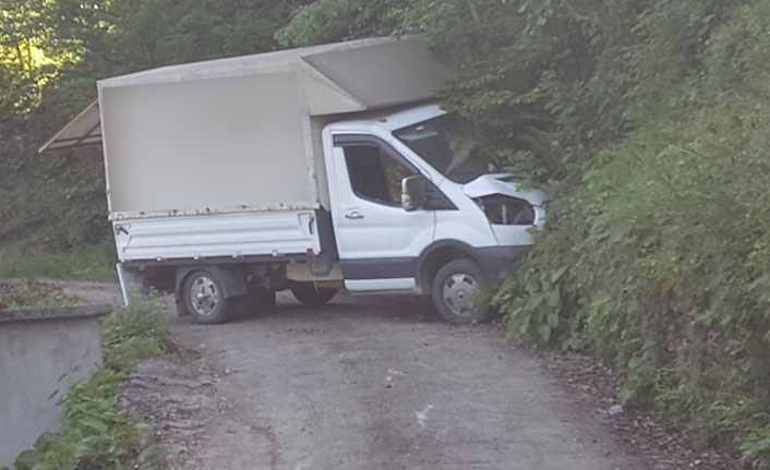 Trabzon'da freni boşalan kamyonet kaza yaptı! 1 ölü, 1 yaralı