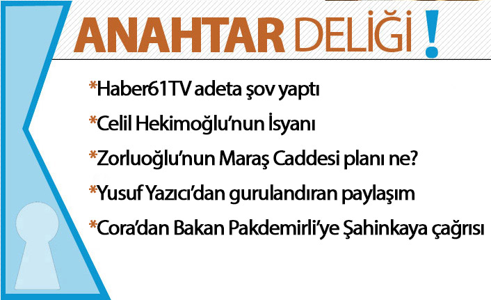Anahtar Deliği: Haber61 TV gündeme damga vurdu: Hekimoğlu Trabzon, Maraş planı, Yusuf Yazıcı ve Cora mesajı