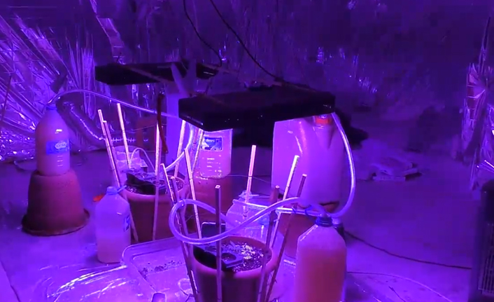 Trabzon’da uyuşturucu imalathanesine baskın.