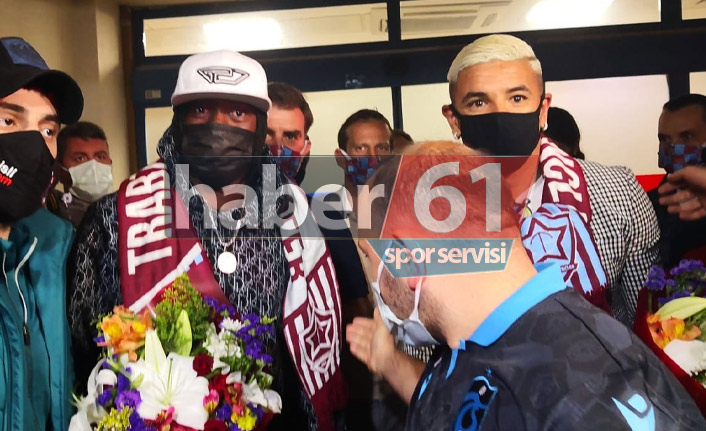 Trabzonspor'un yeni transferleri Gervinho ve Peres Trabzon'da
