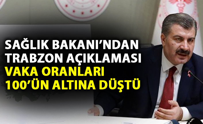 Sağlık Bakanı Koca Trabzon'daki koronavirüs oranını açıkladı!