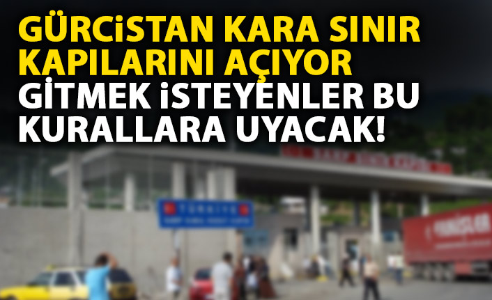 Gürcistan kara sınır kapılarını açıyor! Gitmek isteyenler bunları yapmak zorunda