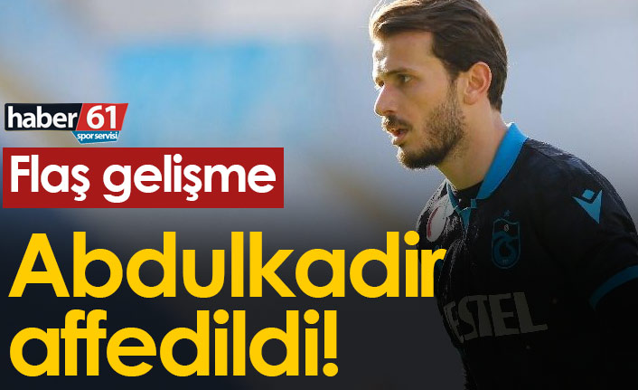 Trabzonspor’da Abdulkadir Parmak’a af çıktı!