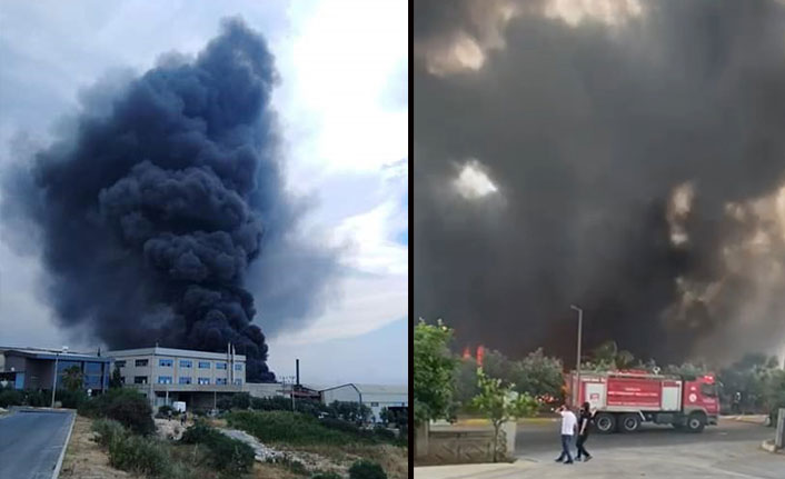 Yağ fabrikasında korkutan yangın