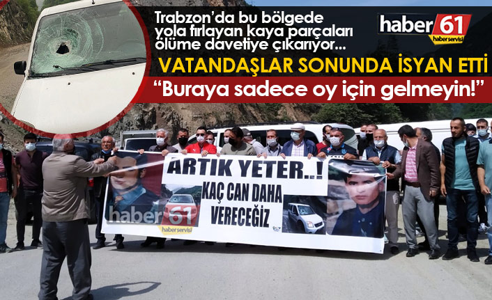 Trabzon'da vatandaşların yol tepkisi: Buraya artık sadece oy için gelmeyin!