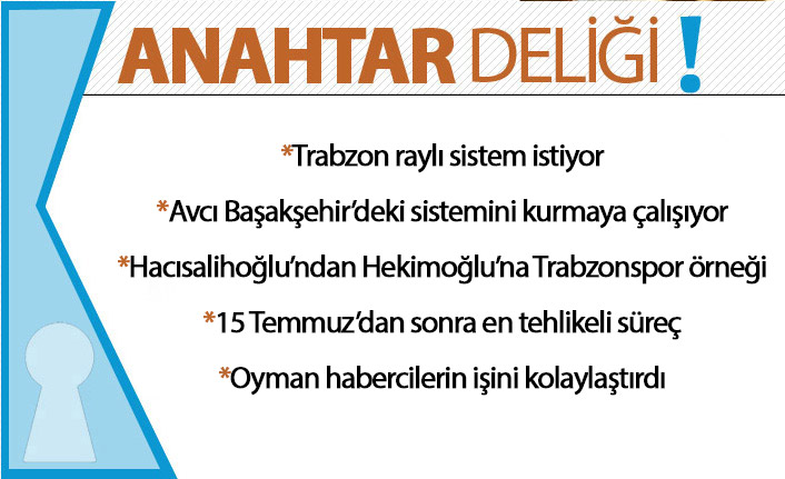 Anahtar Deliği Trabzon halkı raylı sistem istiyor