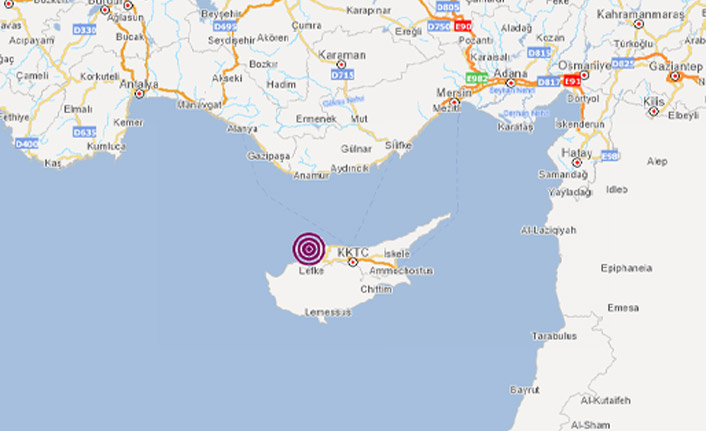 Akdeniz açıklarında deprem