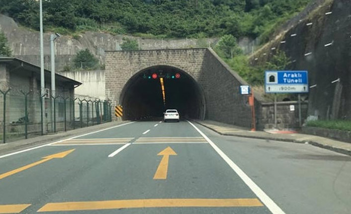 Araklı tünelinde çalışma 02.06.2021