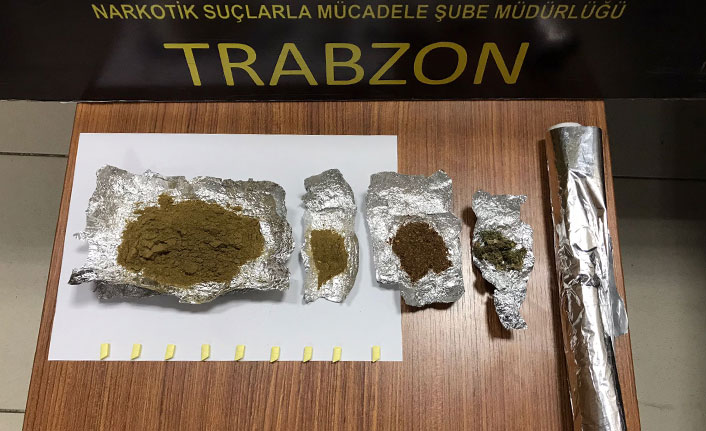 Trabzon’da uyuşturucu operasyonu! 1 kişi gözaltında