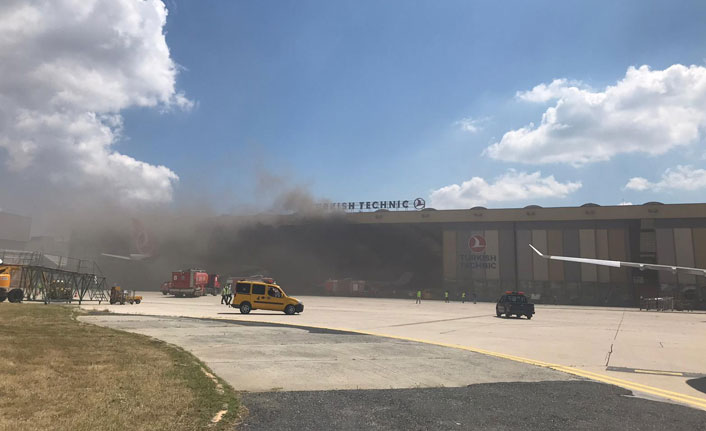 THY, uçak bakım hangarında yangın çıktı
