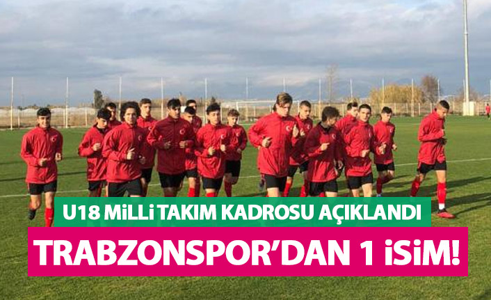 U18 Milli Takım aday kadrosu açıklandı! Trabzonspor'dan 1 isim