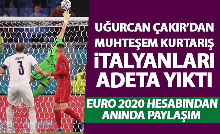 Uğurcan Çakır'dan muhteşem kurtarış