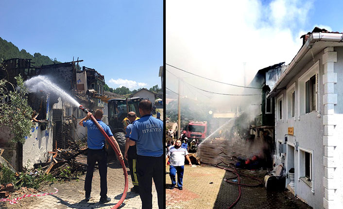 Patlayan trafo 3 evi küle çevirdi