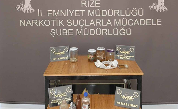 Rize’de uyuşturucu operasyonu: Yakalanan iki kişiden biri tutuklandı