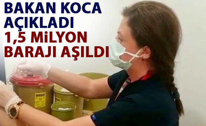 Bakan Koca: “Günlük aşılarda 1,5 milyon doz barajı geçildi”