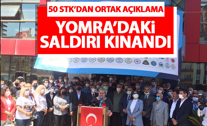 Yomra'da silahlı saldırıya kınama! Belediye önünde açıklama