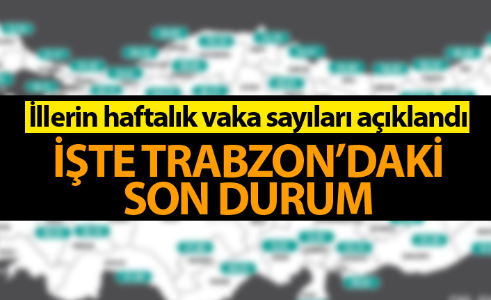 Trabzon'da vaka sayısı yeniden düşüşe geçti