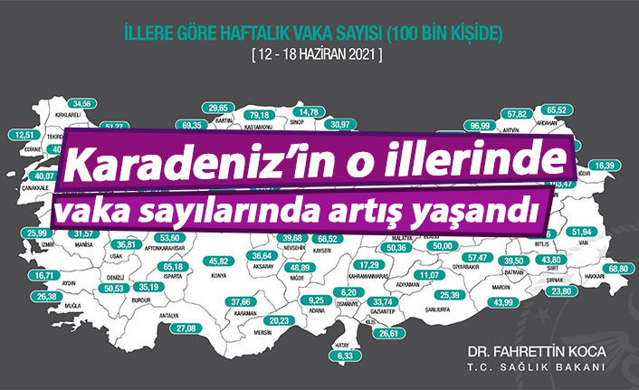 Karadeniz'in o illerinde vakalar artış gösterdi