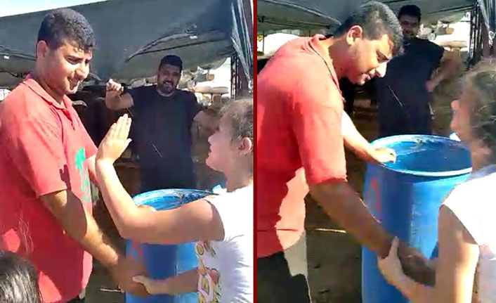 11 yaşındaki Nehir kırk yıllık esnaf gibi kurban pazarlığı yaptı