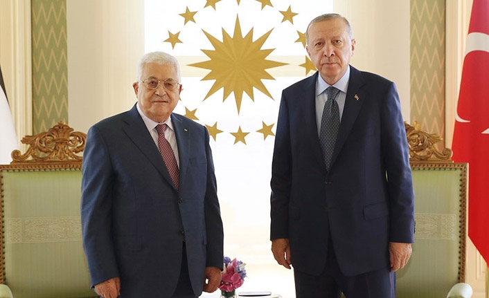 Cumhurbaşkanı Erdoğan Mahmud Abbas ile görüştü