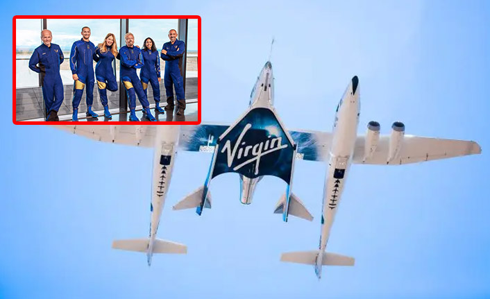 Milyarder Richard Branson Virgin Galactic ile uzaya gitti