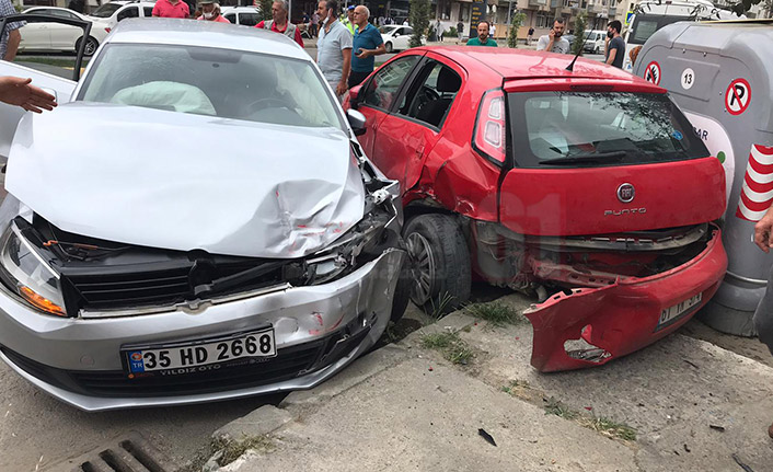 Trabzon’da kaza! Park halindeki araca çarptı