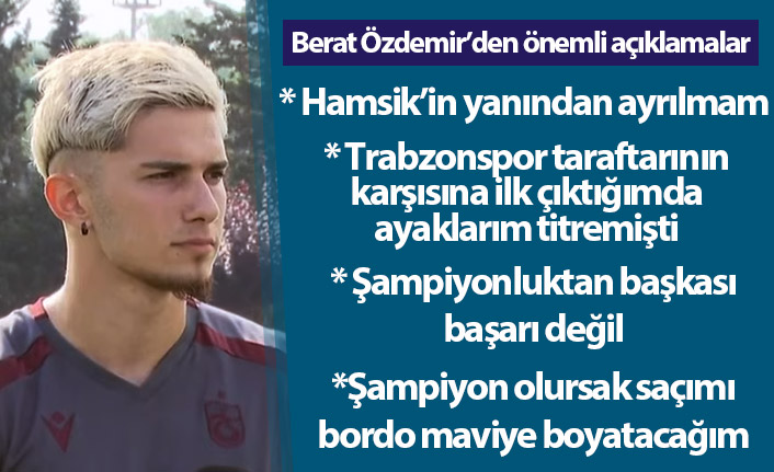 Berat Özdemir: “Şampiyonluktan başkası başarı değil”