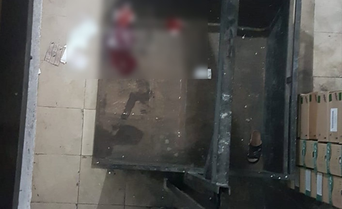 Yük asansörü boşluğunda yaralandı