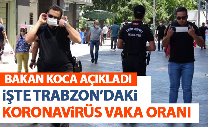 Sağlık Bakanı Koca açıkladı! İşte Trabzon'daki koronavirüs vaka oranı