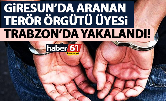 Giresun’da aranan terör örgütü mensubu Trabzon'da yakalandı