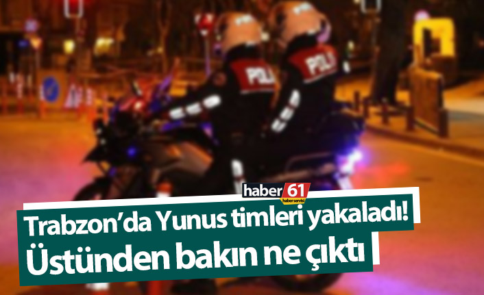 Trabzon’da Yunus timleri yakaladı! Üstünden bakın ne çıktı