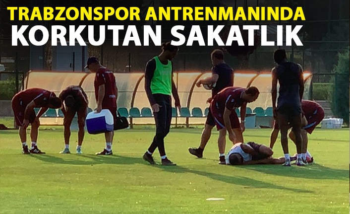 Trabzonspor antrenmanında korkutan sakatlık