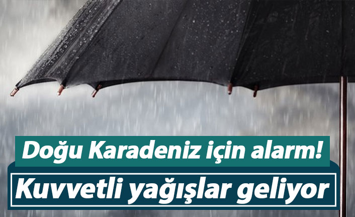 Doğu Karadeniz için alarm! Kuvvetli yağışlar geliyor