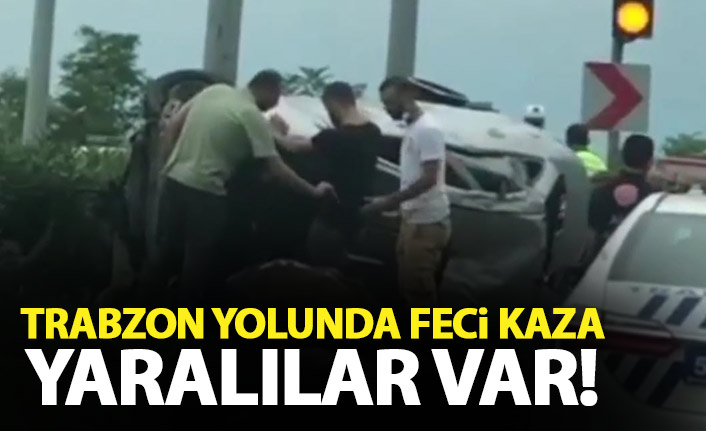 Trabzon istikametine giderken feci kaza! 7 yaralı