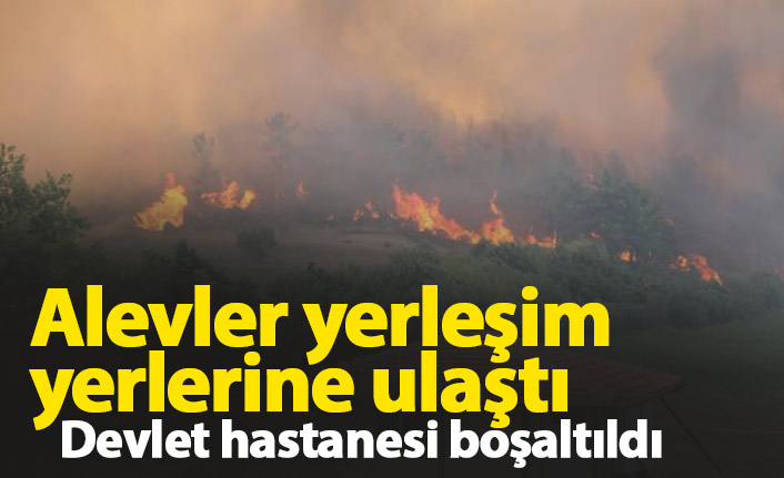 Manavgat'ta 4 ayrı noktada orman yangını çıktı! Devlet hastanesi boşaltıldı