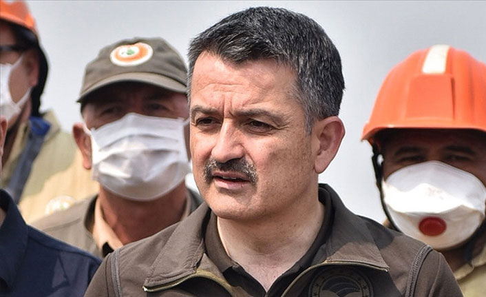 Bakan Pakdemirli: Akseki'de devam eden bir yangın var