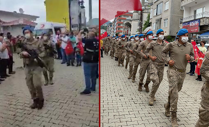 Sel temizliğine katılan komandolar alkışlarla uğurlandı