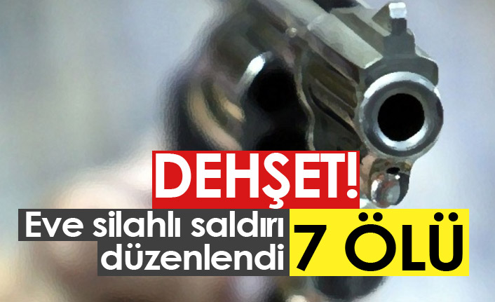 Eve düzenlenen silahlı saldırıda 7 kişi öldü!