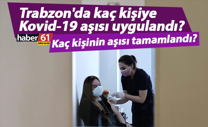 Trabzon'da kaç kişiye Kovid-19 aşısı uygulandı? Kaç kişinin aşısı tamamlandı?