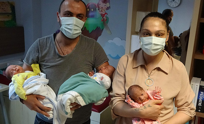  İşsiz babaya üçüz bebek sürprizi