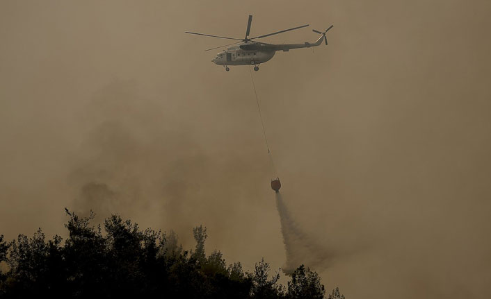 Manavgat'ta devam eden yangınlara müdahale sürüyor