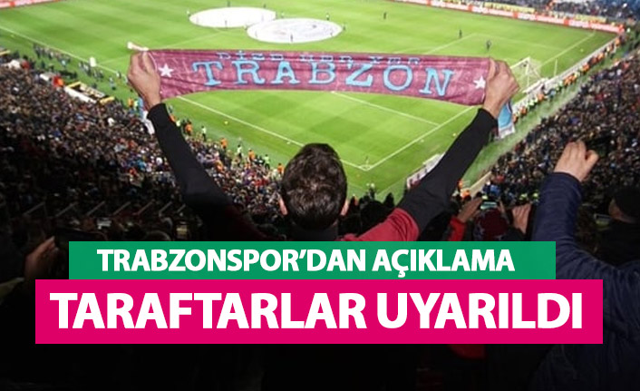 Trabzonspor'dan taraftara uyarı: Molde maçında...