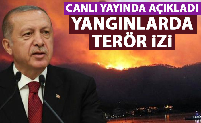 Cumhurbaşkanı Erdoğan açıkladı! Yangınlarda terör izi