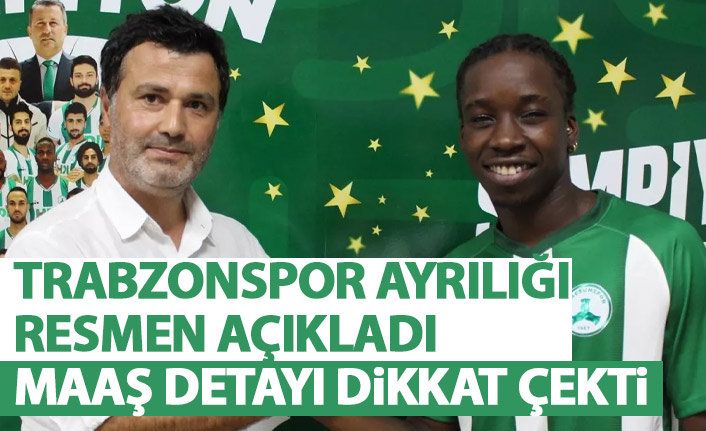 Trabzonspor transferi resmen açıkladı! Maaş detayı dikkat çekti