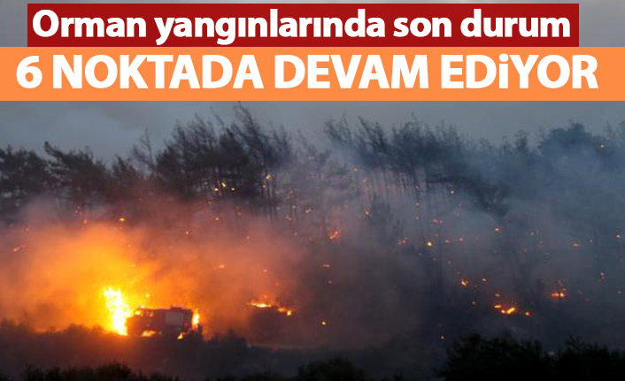 Türkiye'deki orman yangınlarında son durum! 6 noktada devam ediyor