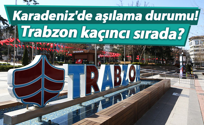 Karadeniz'de aşılama durumu! Trabzon kaçıncı sırada?