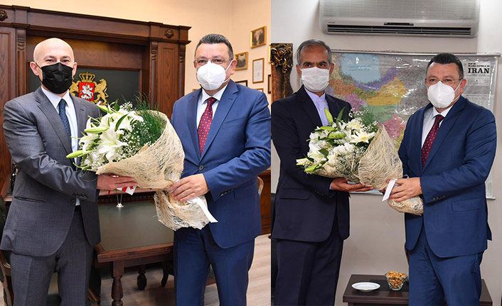 Başkan Genç, İran ve Gürcistan başkonsoloslarını ziyaret etti