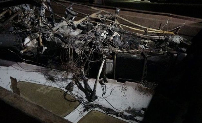 Çanakkale'de insansız helikopter düştü!