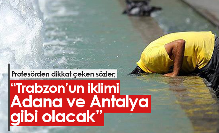 "Trabzon'un iklimi Adana ve Antalya gibi olacak"